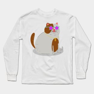 Cat wearing sunglasses Long Sleeve T-Shirt